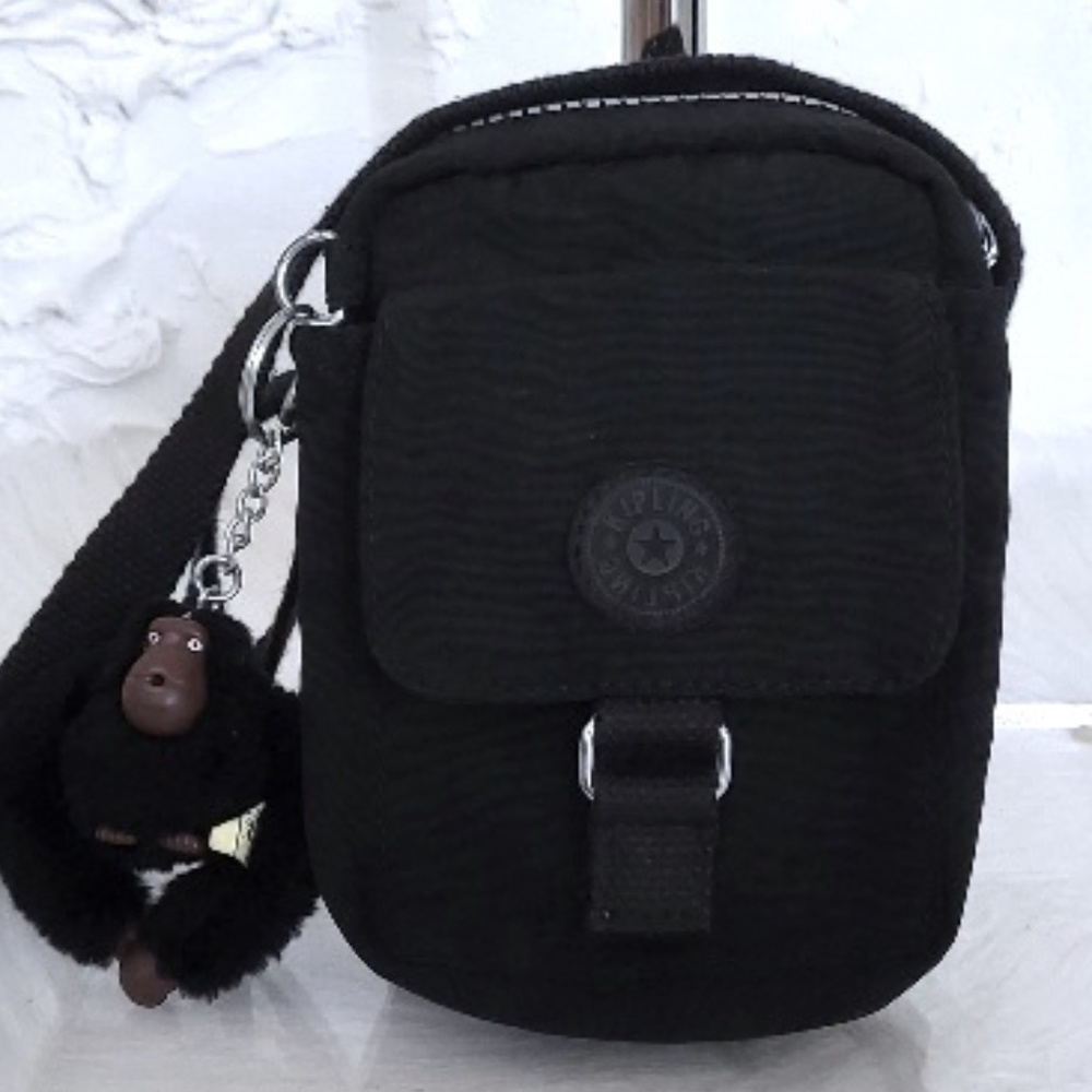 Kipling Black Nylon Crossbody Bag